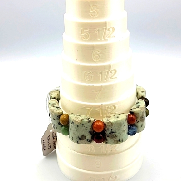 Mix Gem & Indian Opal 345 Cts Natural Gemstone Stretchable Bracelet Beaded Beads - Picture 5 of 7